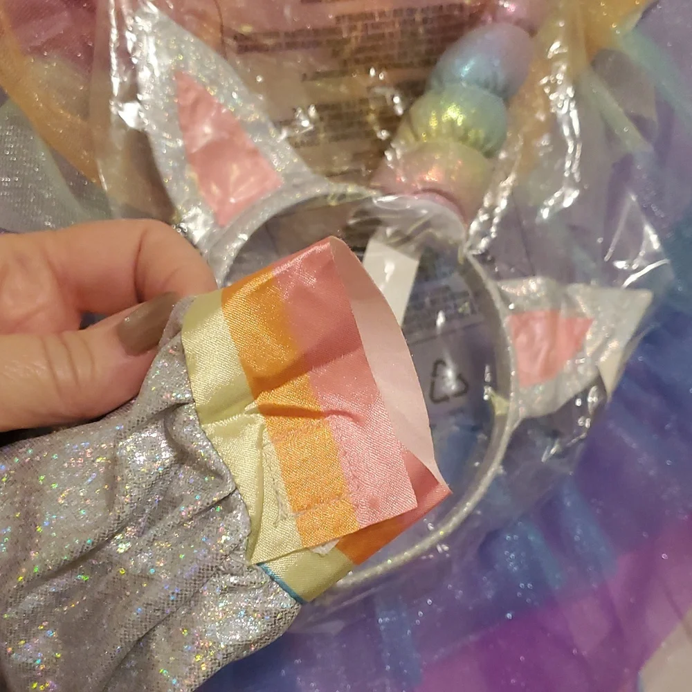 Rock Star Unicorn Costume‎ - Silver and Multicolor - Picture 6 of 9